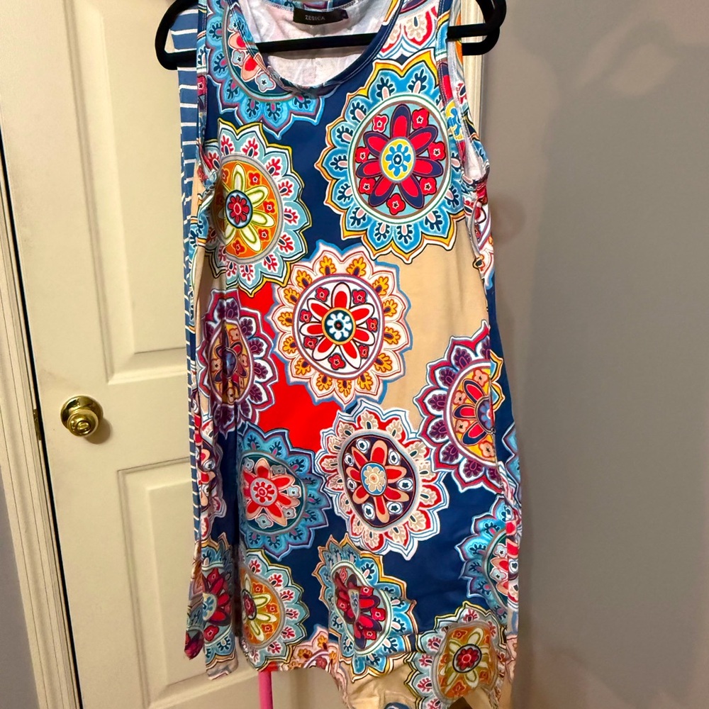Colorful Floral Midi Dress